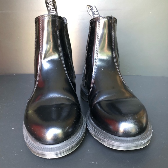 Dr. Martens Women's Black Patent Chelsea Ankle Boots - Picture 4 of 9